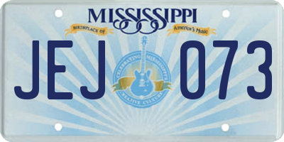 MS license plate JEJ073