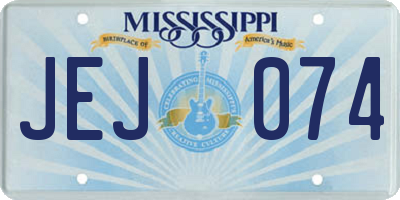 MS license plate JEJ074