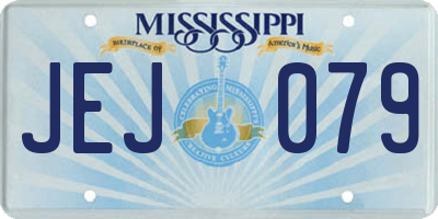 MS license plate JEJ079