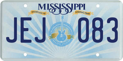 MS license plate JEJ083