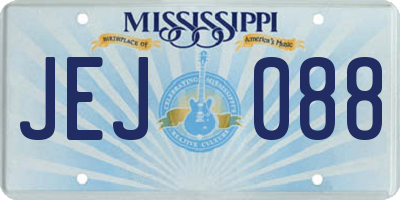 MS license plate JEJ088