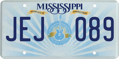 MS license plate JEJ089