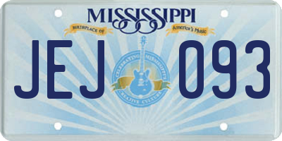 MS license plate JEJ093
