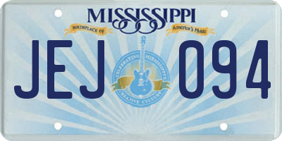 MS license plate JEJ094