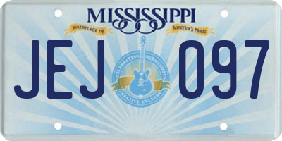 MS license plate JEJ097