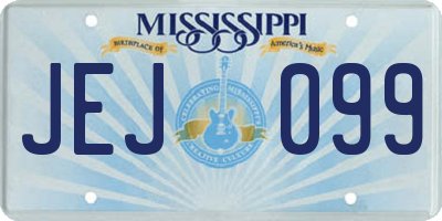 MS license plate JEJ099