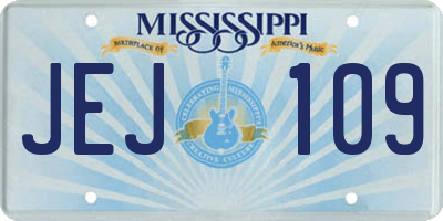 MS license plate JEJ109