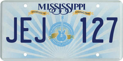 MS license plate JEJ127