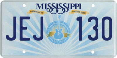 MS license plate JEJ130