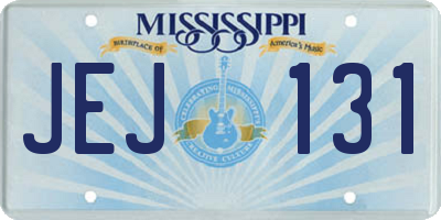 MS license plate JEJ131