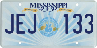 MS license plate JEJ133