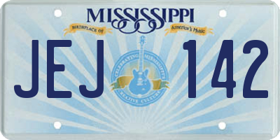MS license plate JEJ142