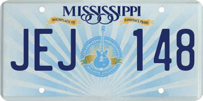 MS license plate JEJ148