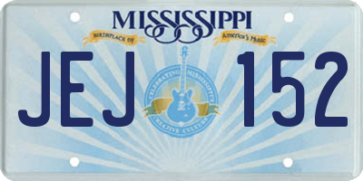 MS license plate JEJ152