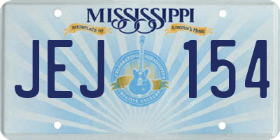 MS license plate JEJ154