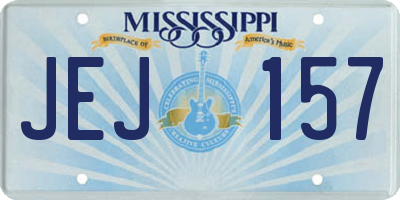 MS license plate JEJ157