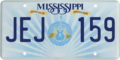MS license plate JEJ159