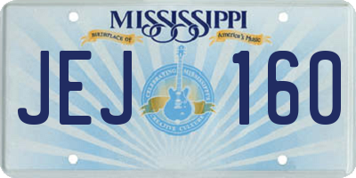 MS license plate JEJ160