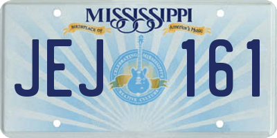 MS license plate JEJ161