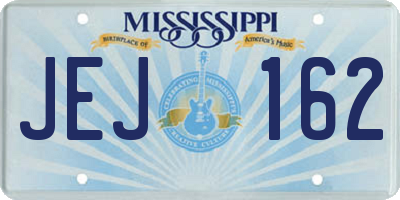 MS license plate JEJ162