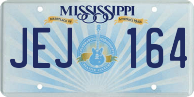 MS license plate JEJ164