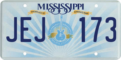 MS license plate JEJ173