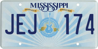 MS license plate JEJ174