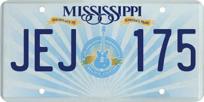 MS license plate JEJ175