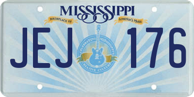 MS license plate JEJ176