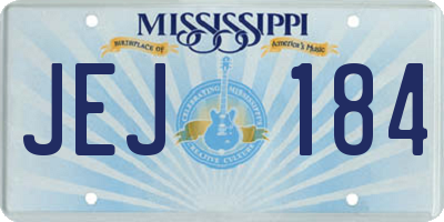 MS license plate JEJ184