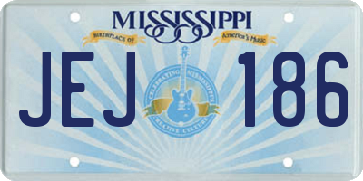 MS license plate JEJ186