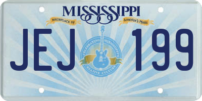 MS license plate JEJ199