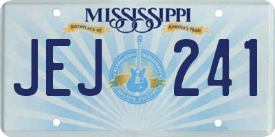 MS license plate JEJ241