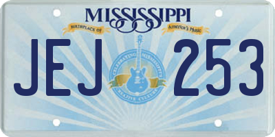 MS license plate JEJ253
