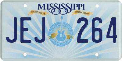MS license plate JEJ264