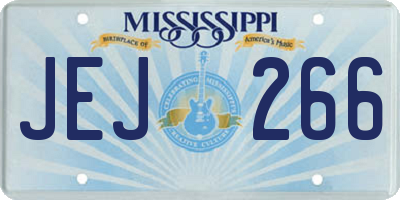 MS license plate JEJ266