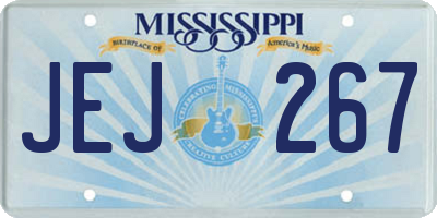 MS license plate JEJ267