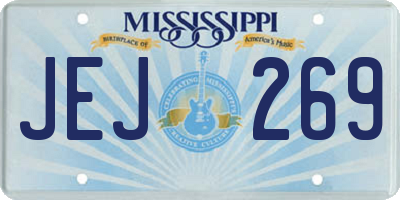 MS license plate JEJ269
