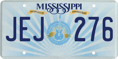 MS license plate JEJ276