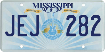 MS license plate JEJ282