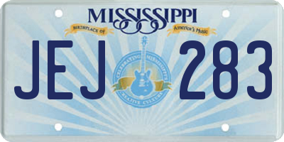 MS license plate JEJ283