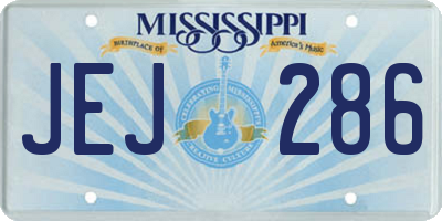 MS license plate JEJ286