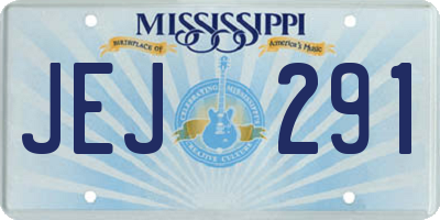 MS license plate JEJ291