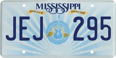 MS license plate JEJ295