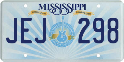 MS license plate JEJ298
