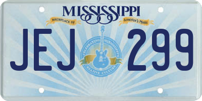 MS license plate JEJ299