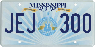 MS license plate JEJ300