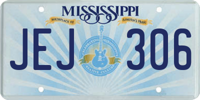 MS license plate JEJ306