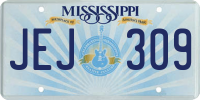 MS license plate JEJ309