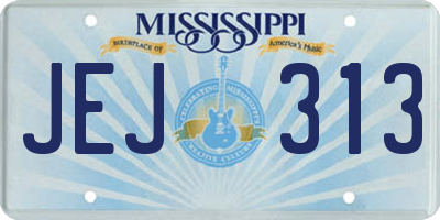 MS license plate JEJ313